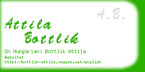 attila bottlik business card